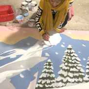Zoom sur fresque Tout Schuss